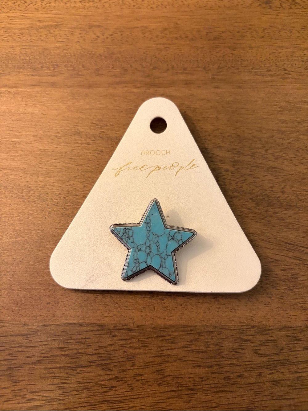 Free People Turquoise Star Brooch